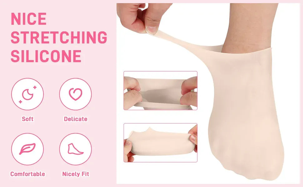 2 IN 1 DEAL Silicone Heel Protectors + Free Foot Foot Care Moisturizer