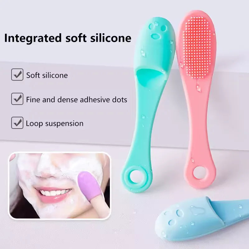 2PCS Silicone Nose Brush Facial Pore Cleaner (Double-Sided)